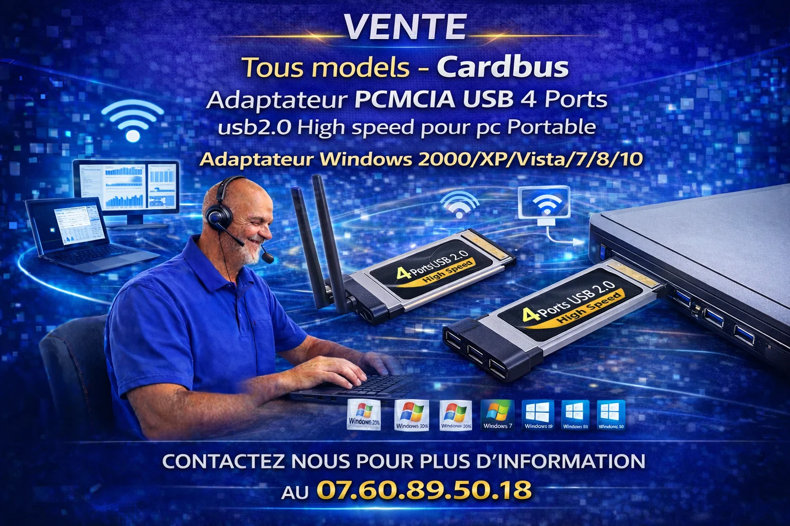 Cardbus usb2.0 High speed 4 ports Usb2.0 Carbus 32 bit PC card 