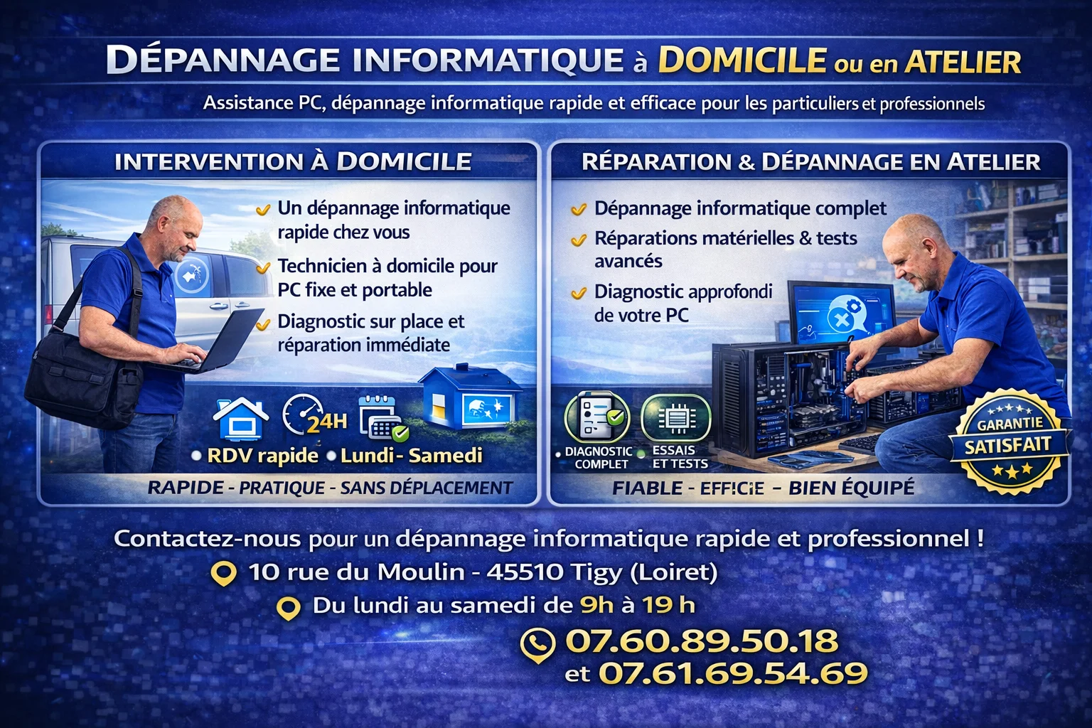 EN ATELIER   : Dépannage informatique – Réparation ordinateur - Pc & Portable Windows | TDI CHAUVEAU THIERRY
