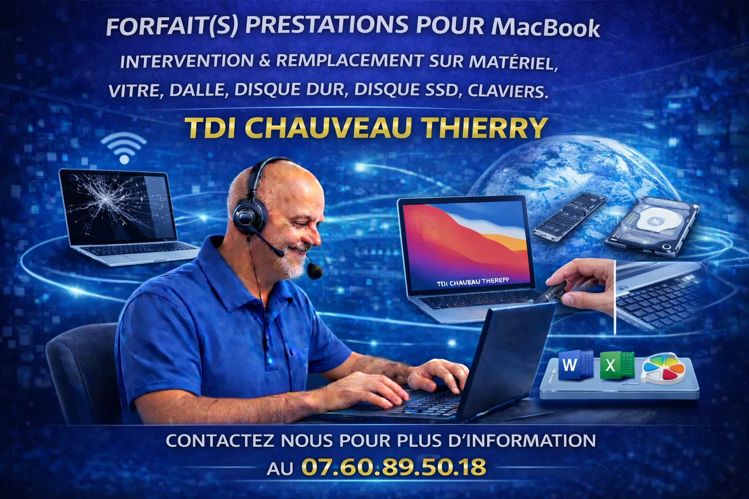 Forfait(s) Prestations Pour MacBook Intervention sur matériel, Vitre, Dalle, disque dur, disque SSD, claviers - image 6