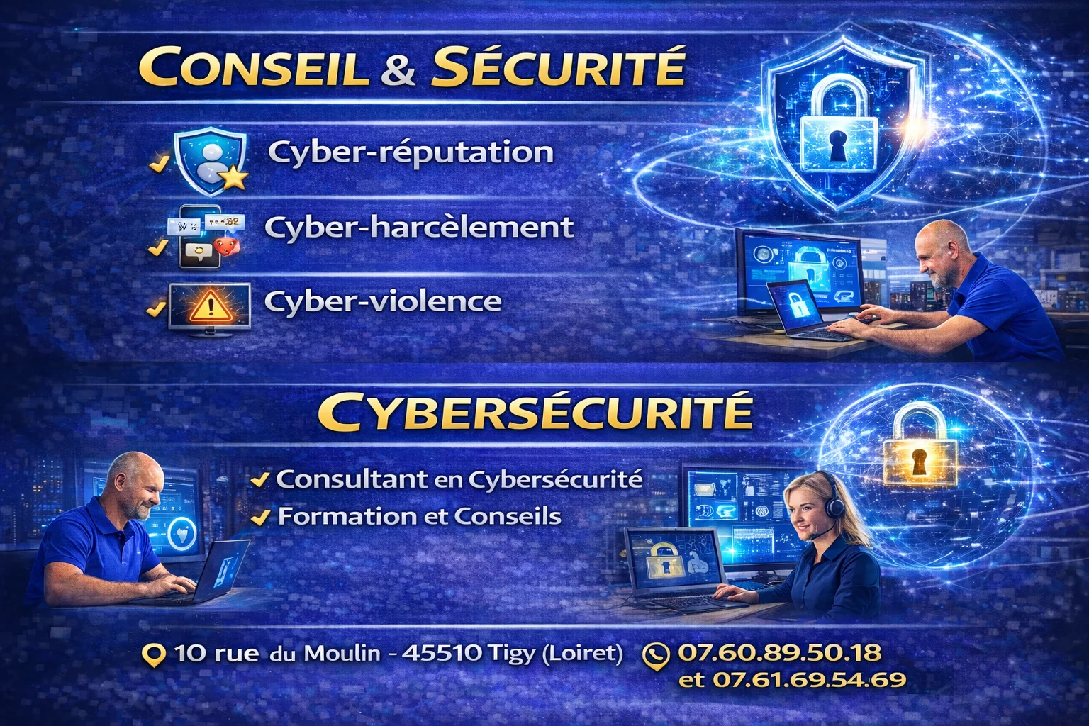 CONSEIL & FORMATION EN CYBER-DEFENCE ET SECURITE PRO ET FAMILLE