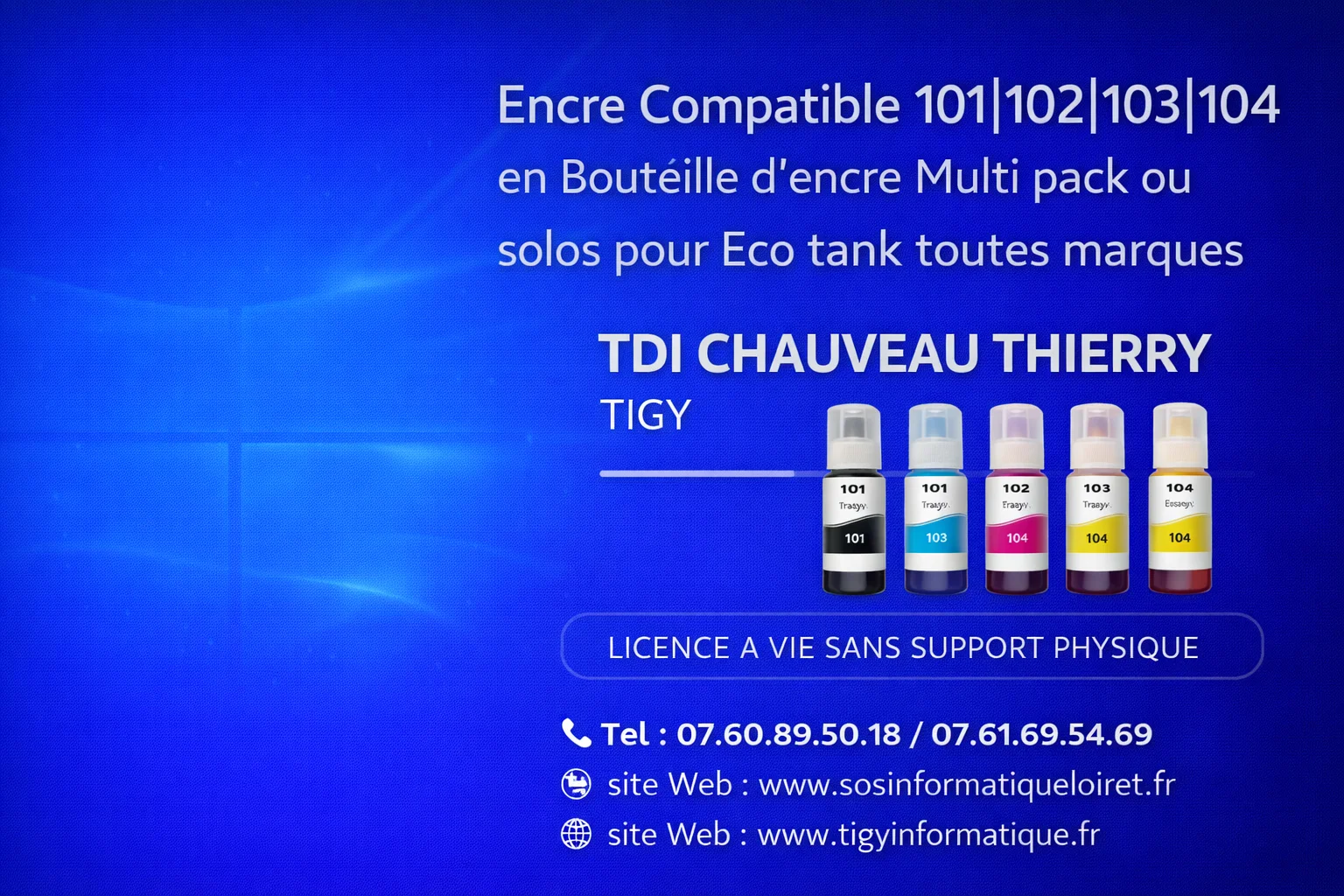 Epson : Recharge Encre Thank, et, ET-type compatible-101 | 102 | 103 | 104 Neuf