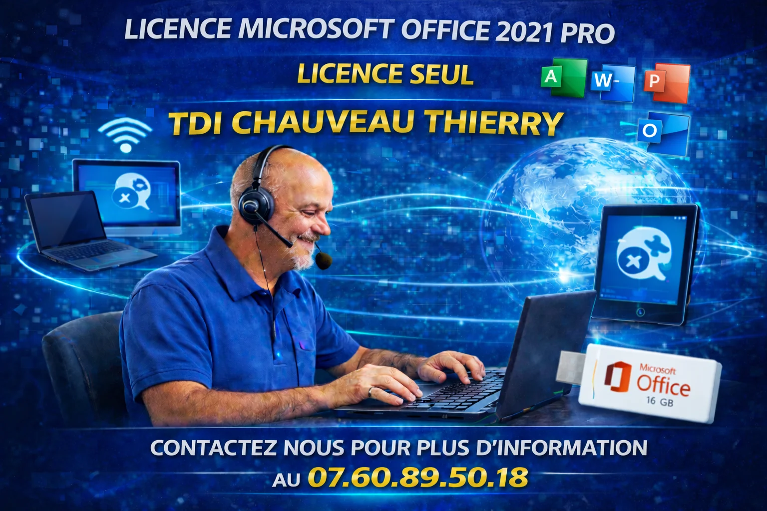 Licence Microsoft Office 2021 à vie sans clés USB