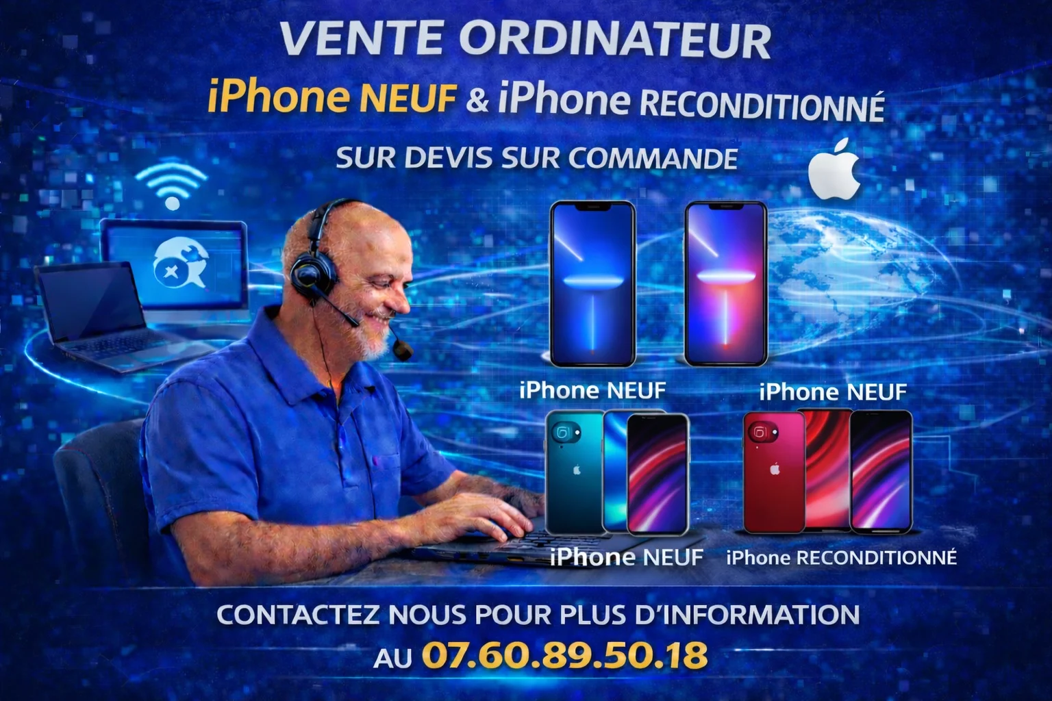 iPhone 17 Pro Max 256 GB | Dual SIM eSIM, Nano-SIM | Couleur Bleu intense