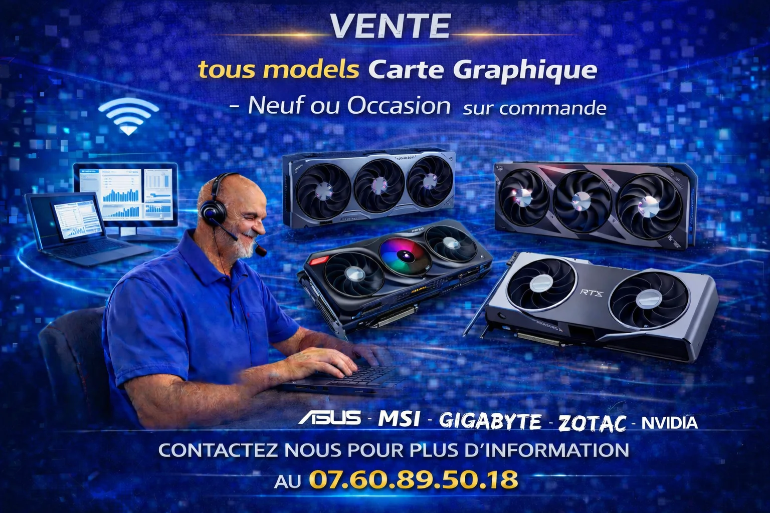 Carte Graphique  Pny GeForce 210 GeForce 210 - 512 Mo Ddr3 - Pcie2.0 - Neuf