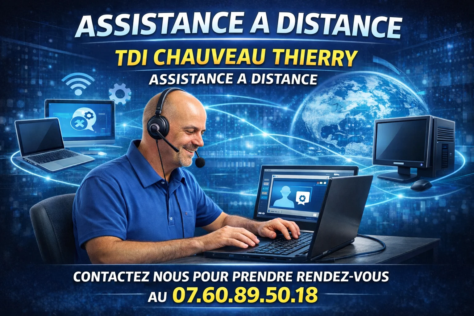 Dépannage à distance Forfait 2 - 50 % de déduction fiscale Assistance installation